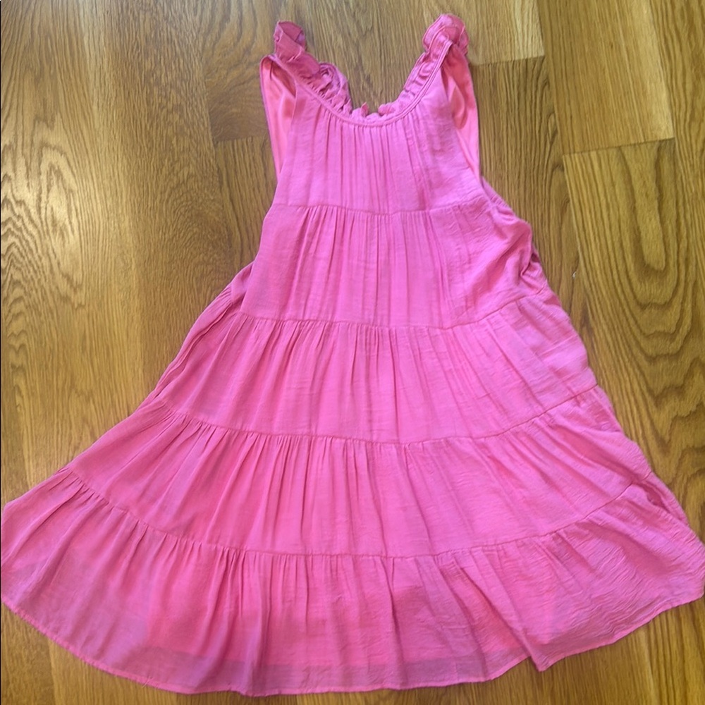 Entro Pink Ruffled Tiered Sundress